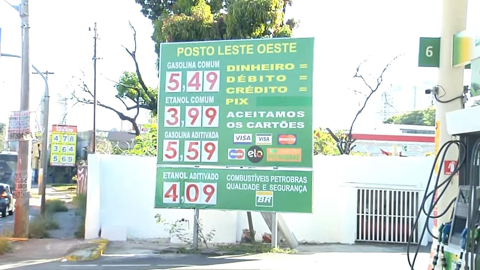 Preço da gasolina aumentou em posto da avenida Tereza Cristina, em Belo Horizonte