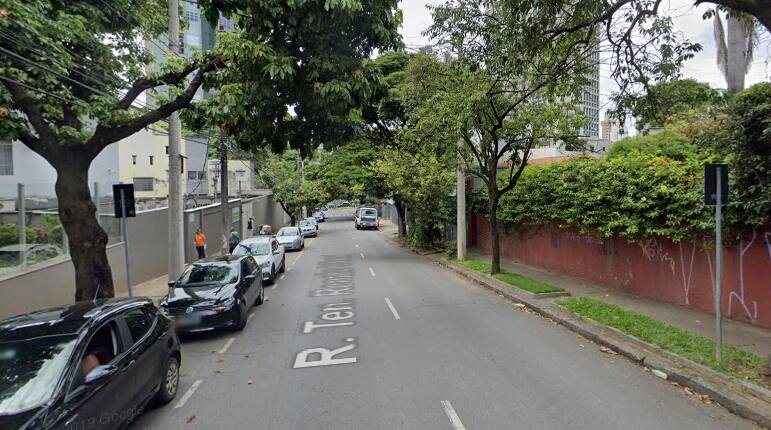 Rua onde ocorreu o crime