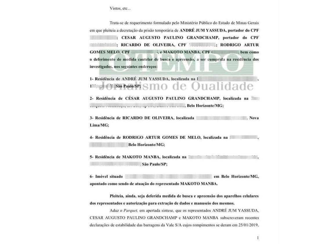 Leia decisão que manda prender 5 que atestaram segurança de barragem