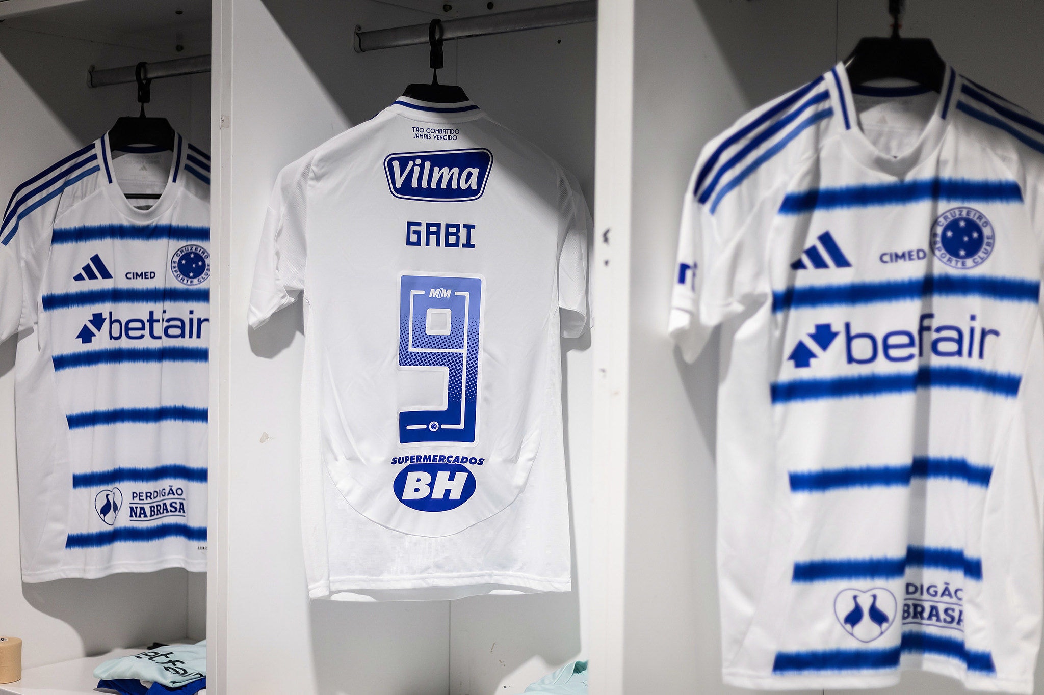 Vestiário do time celeste no Kleber Andrade