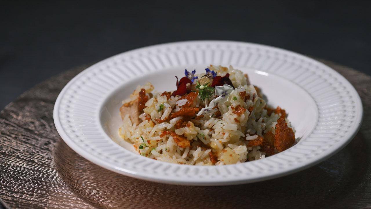 Arroz de Natal é preparado com lombo, abacaxi e provolone