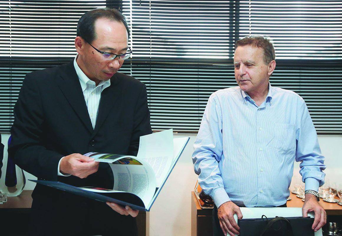 Visita Fundador do jornal O TEMPO, Vittorio Mediolli recebe executivo da Nippon Kazuhiro Egawa