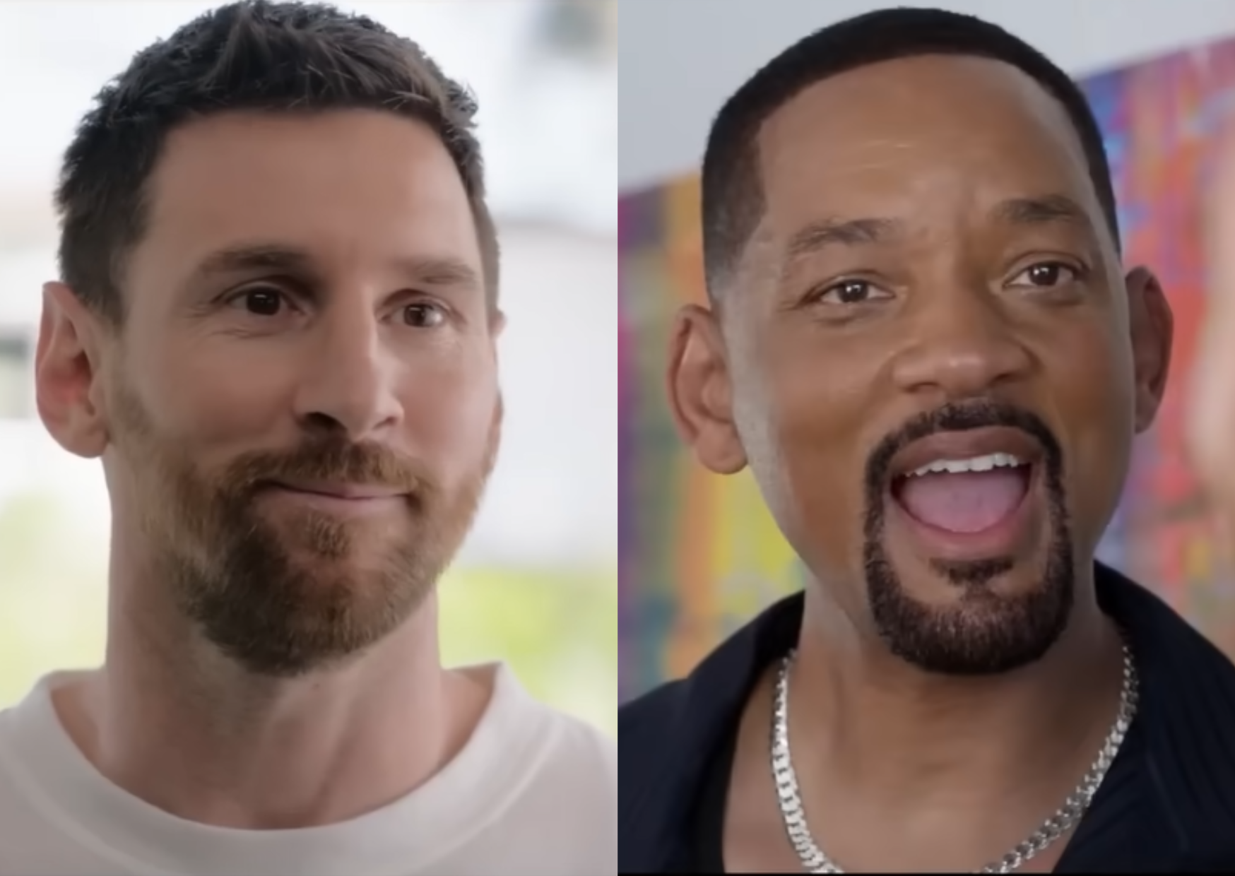 Lionel Messi fez uma participação especial no teaser ao lado de Will Smith 