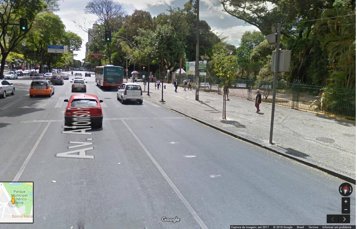 Árvore cai em frente parque municipal no centro de Belo Horizonte