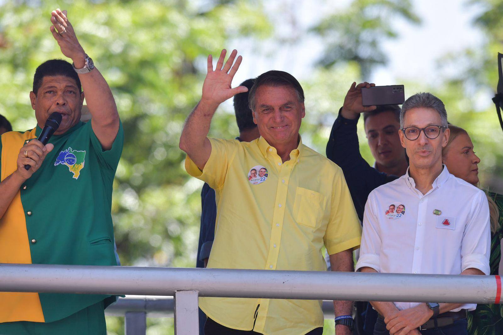 Apóstolo Valdemiro Santiago, Jair Bolsonaro (PL) e Romeu Zema (Novo)