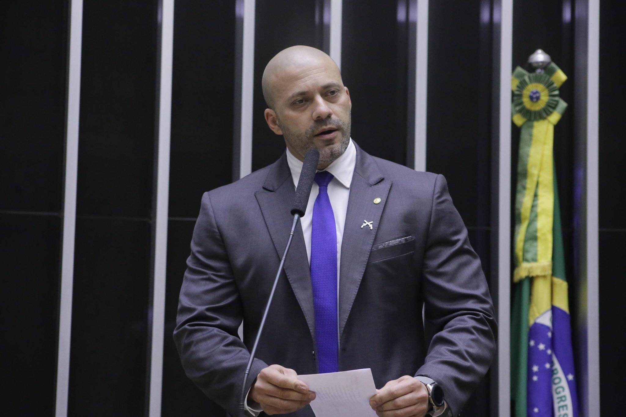 Daniel Silveira discursa no plenário da Câmara dos Deputados