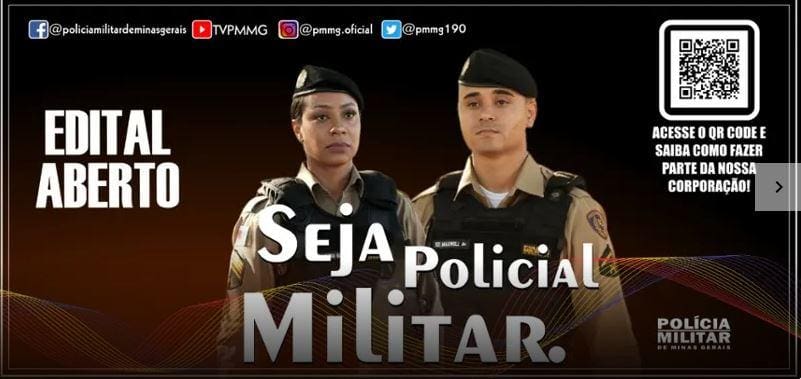 As provas do concurso da PMMG serão aplicadas em março deste ano