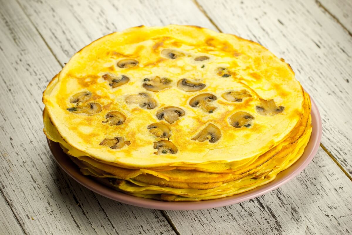 Crepioca de cogumelo
