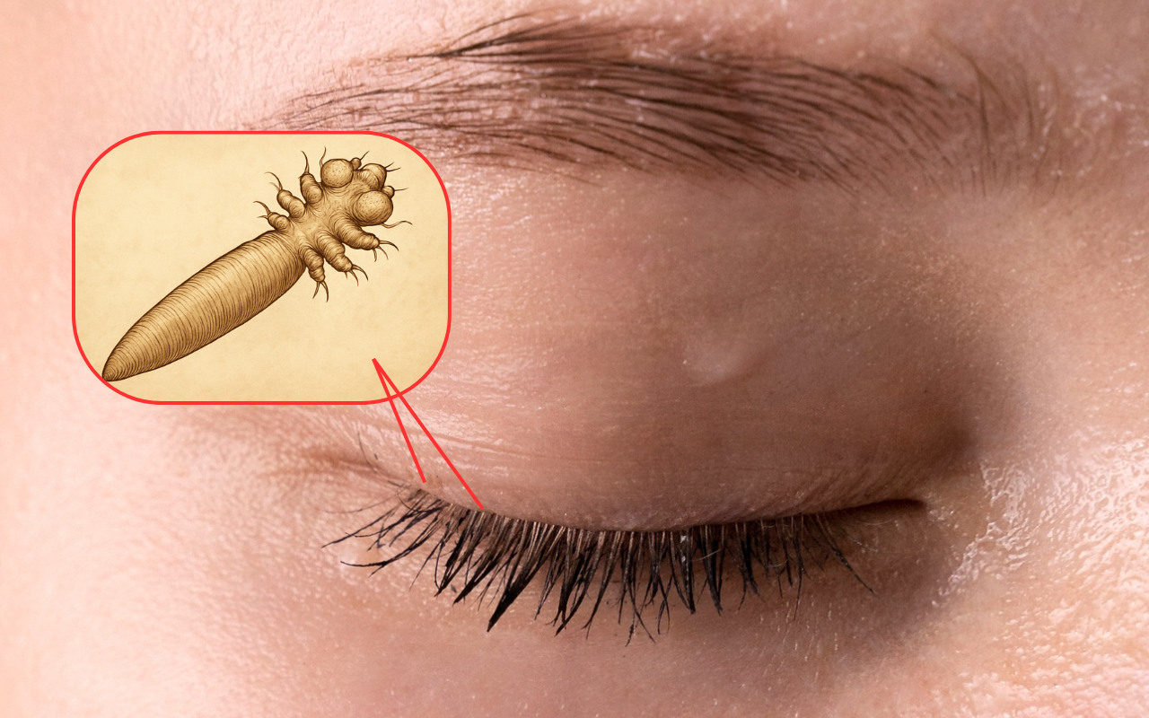 Ácaros Demodex vivem nos cílios humanos