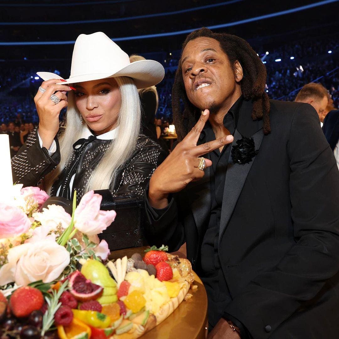 Beyoncé e Jay-Z na premiação do Grammy de 2024