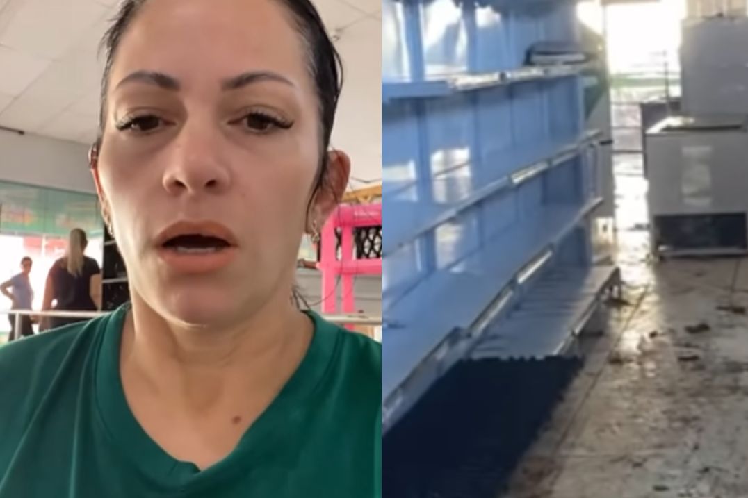Empresária mostra em vídeo loja saqueada no Rio Grande do Sul