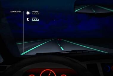 Simulação mostra visualização da nova tecnologia em uma estrada