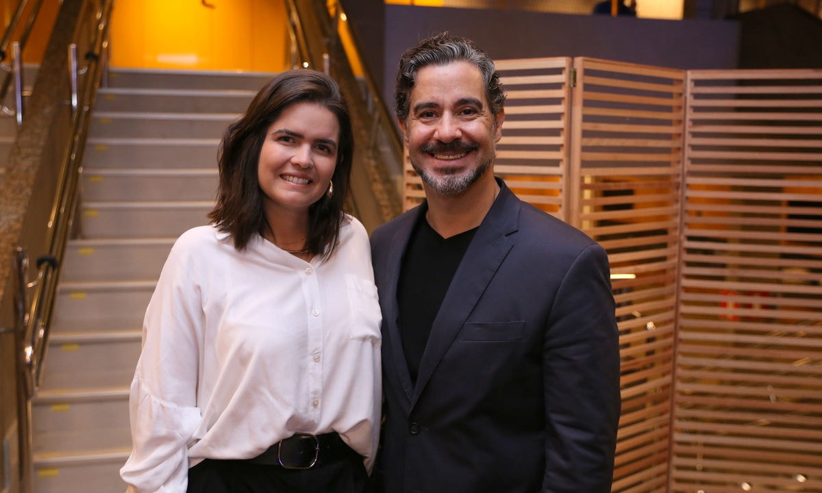Em evento na CDL/BH, Aimée Utsch e Bernardo Teles 