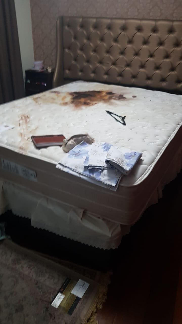 Quarto onde o corpo da vítima foi encontrado