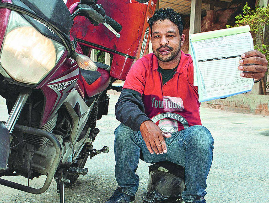 Motofrete Marcone Santos levou dois dias para se formalizar como microempreendedor individual