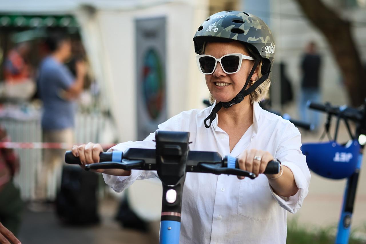 Teste de patinetes elétricos realizado pela PBH, nesta terça-feira (12/8)