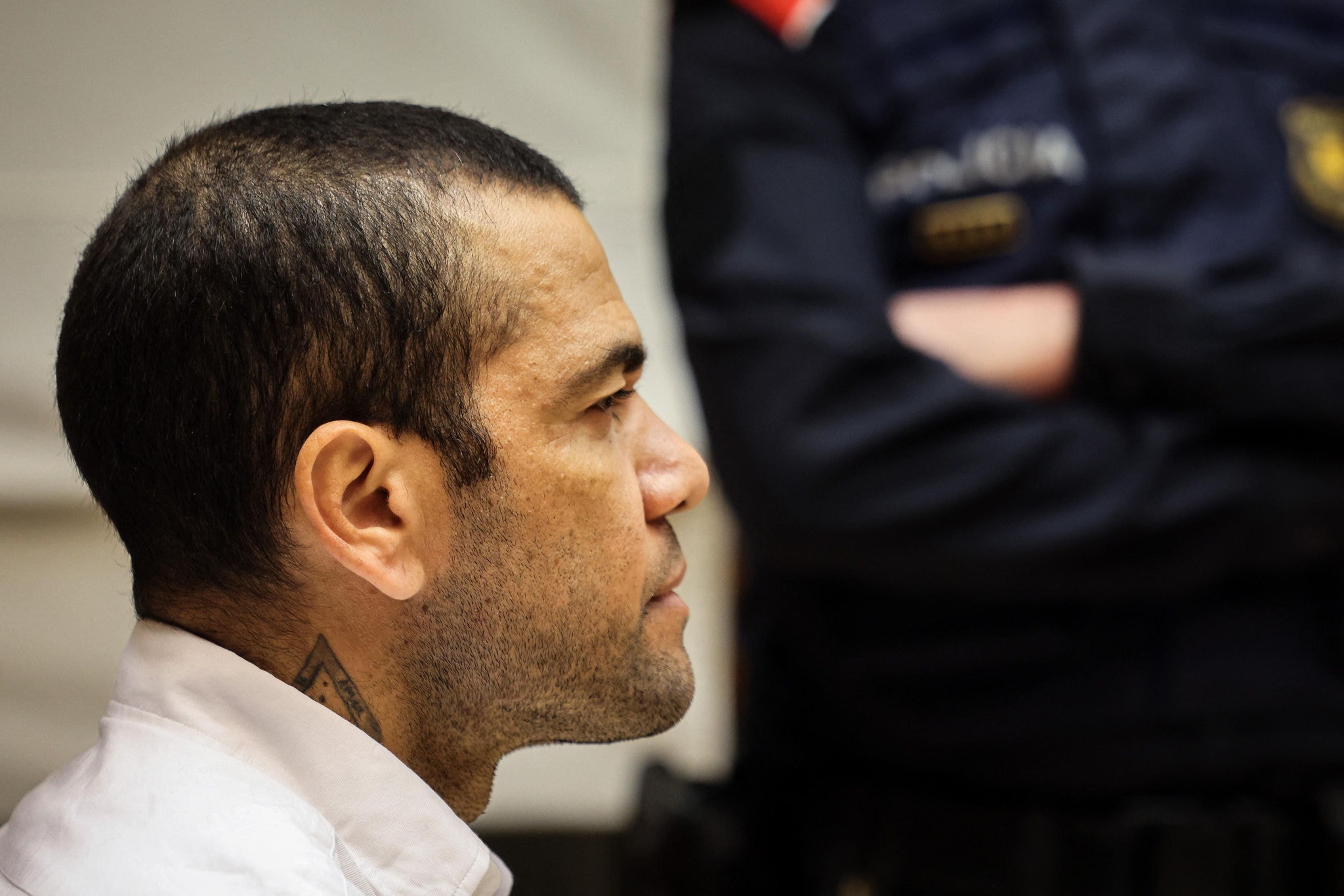 Daniel Alves durante julgamento