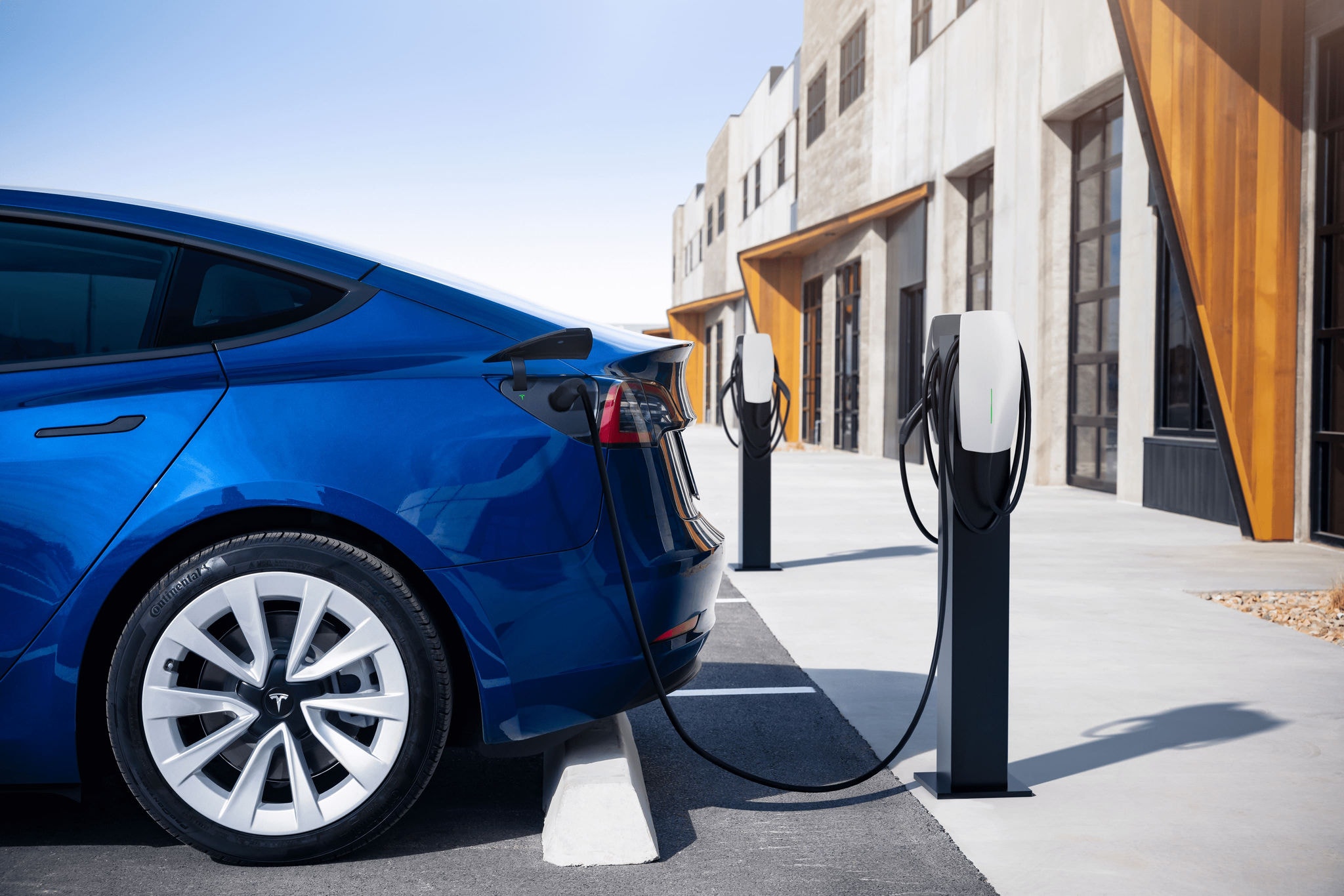Pontos de recarga de carros elétricos da Tesla, nos EUA