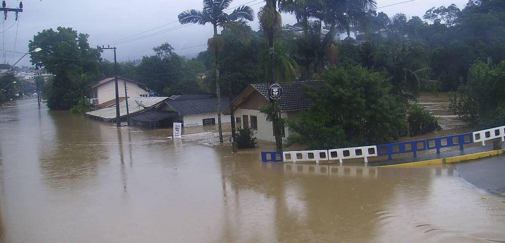 Cidade de Taió ficou debaixo d'água