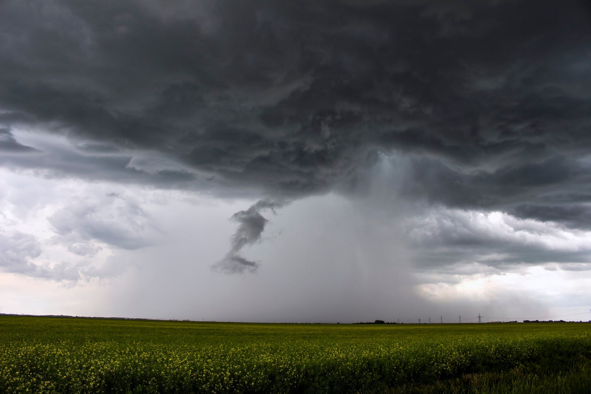 Stormy weather and landscape