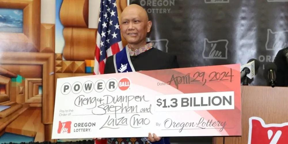 Cheng Saephan, 46 anos, ganhou o jackpot da Powerball de US$ 1,3 bilhão em abril.