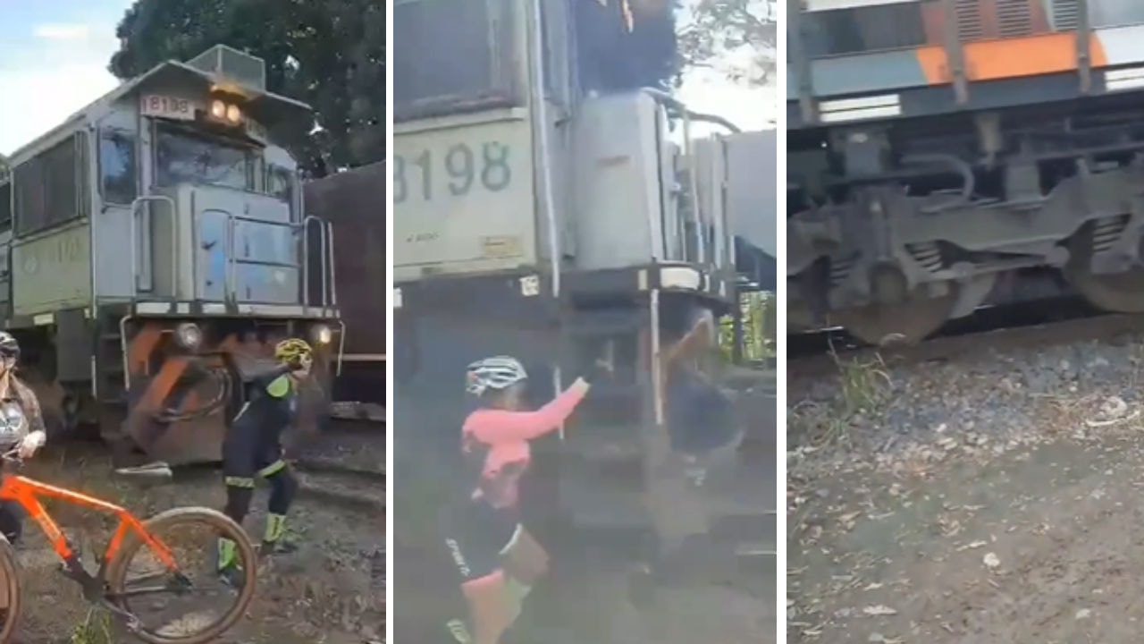 Ciclista foi atropelada por trem enquanto tentava fazer selfie em Uberaba