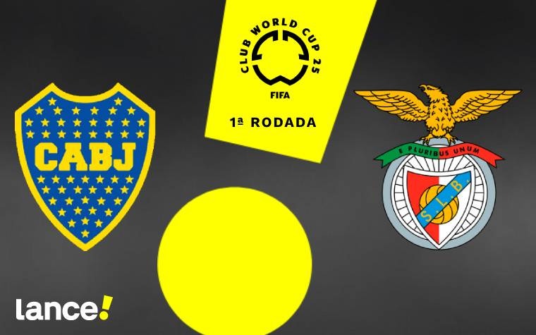 Boca Juniors x Benfica: 1ª rodada do Grupo C do Mundial de Clubes da Fifa (Foto: Arte/Lance!)