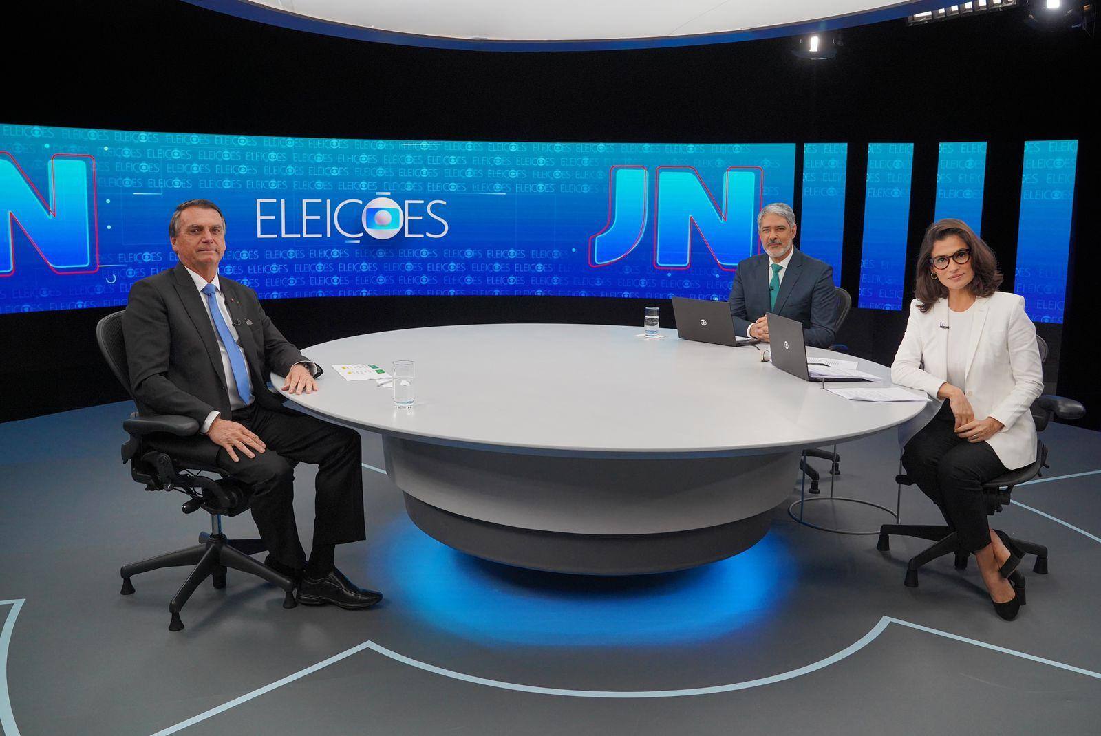 Jair Bolsonaro participa de sabatina no Jornal Nacional