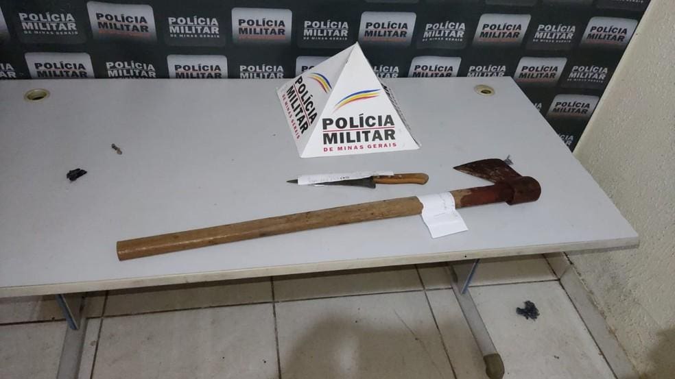 Machado usado no crime foi apreendido