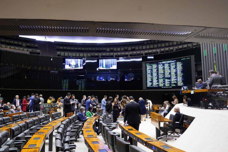 Na imagem, o plenário da Câmara dos Deputados