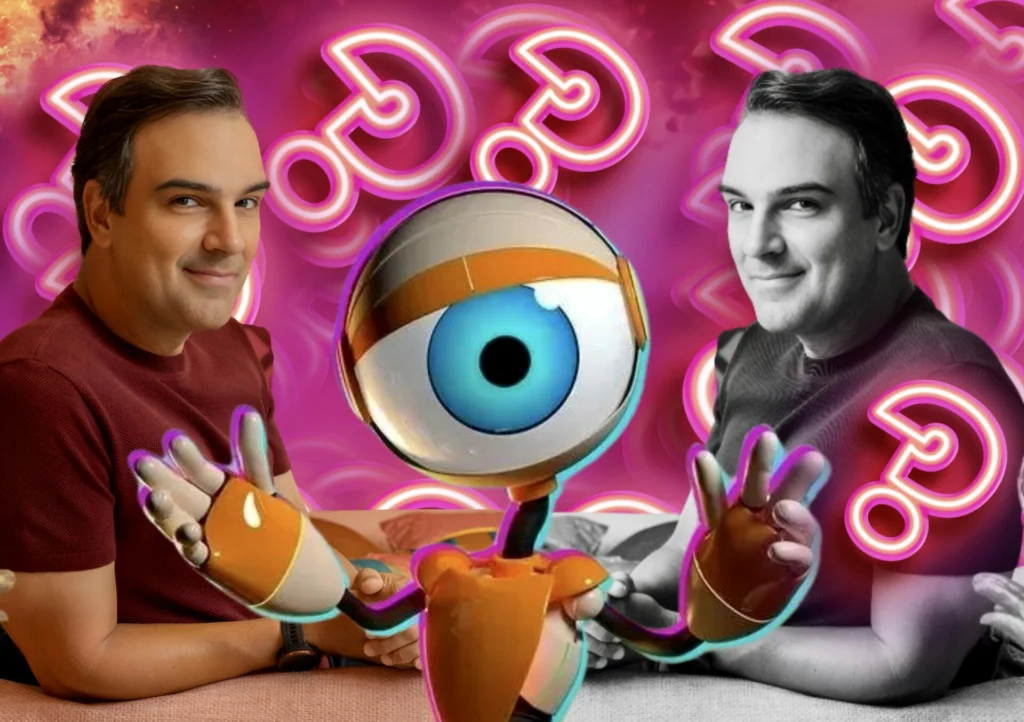 Tadeu Schmidt nos bastidores BBB  - Divulgação/TV Globo 