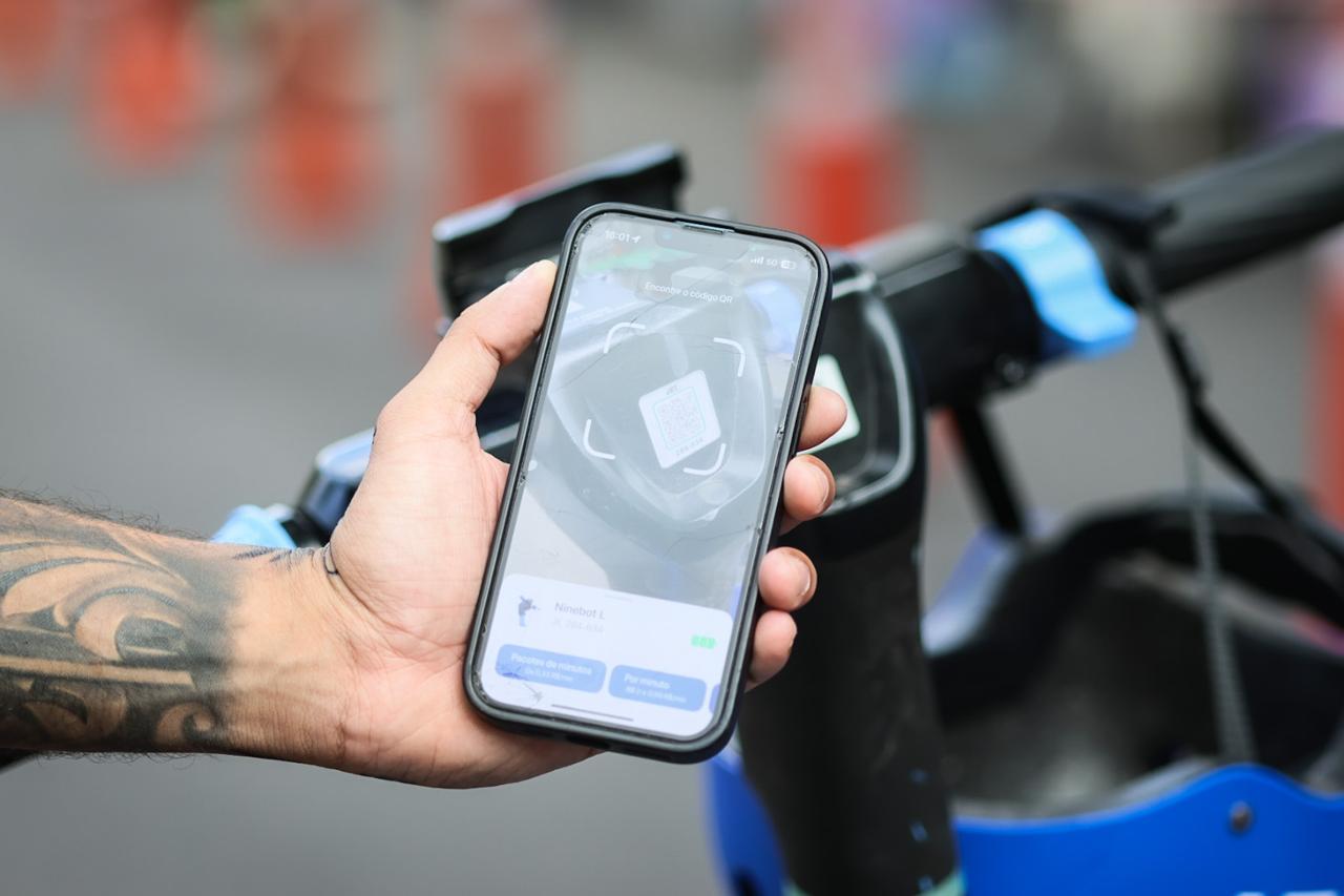 Teste de patinetes elétricos realizado pela PBH, nesta terça-feira (12/8)