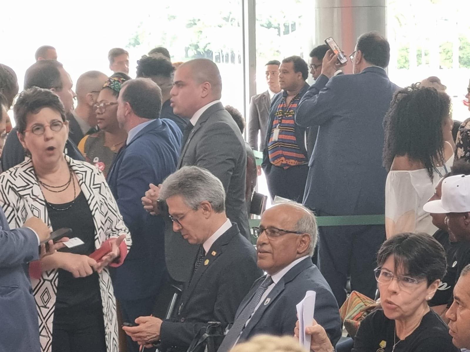 O governador Romeu Zema (Novo) participa de evento no Palácio do Planalto