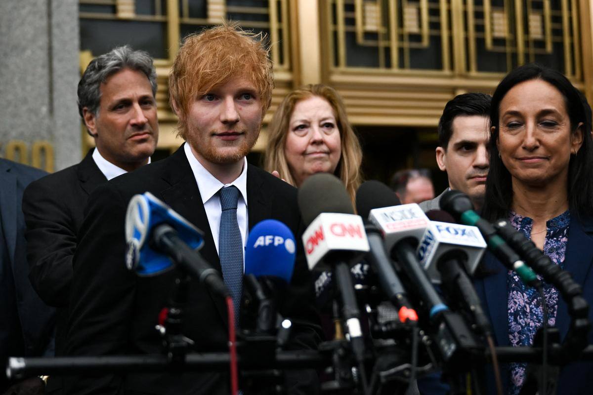 Ed Sheeran conversou com a imprensa após ser inocentado em caso de plágio