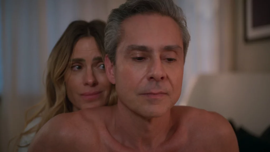Leila (Carolina Dieckmann) e Marco Aurélio (Alexandre Nero) de Vale Tudo
