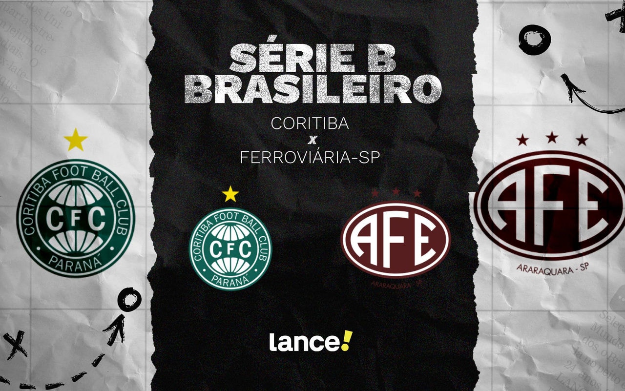Coritiba e Ferroviária-SP jogam pela Série B, no Couto Pereira. Foto: Arte/Lance!