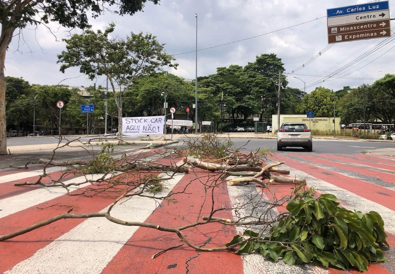 Protesto contra a realizacao da Stock Car e o corte de árvores na Pampulha