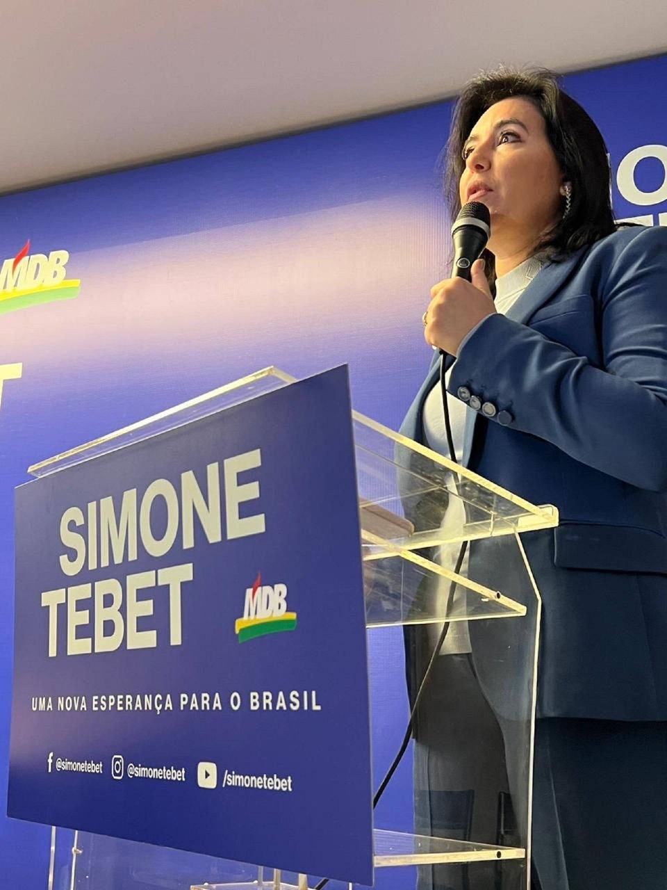 Simone Tebet é pré-candidata à Presidência da República pelo MDB