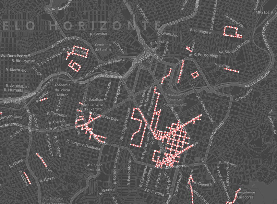 Ruas da região central de BH estão repletas de interdições