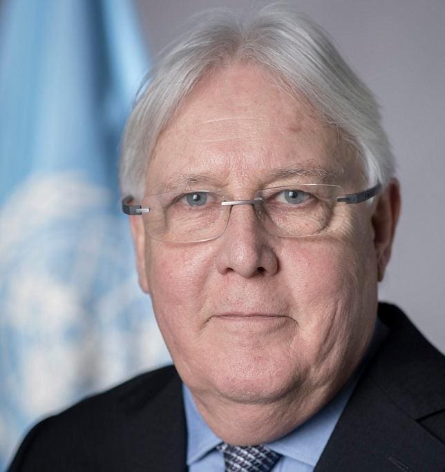 Martin Griffiths, subsecretário-geral da ONU para Assuntos Humanitários