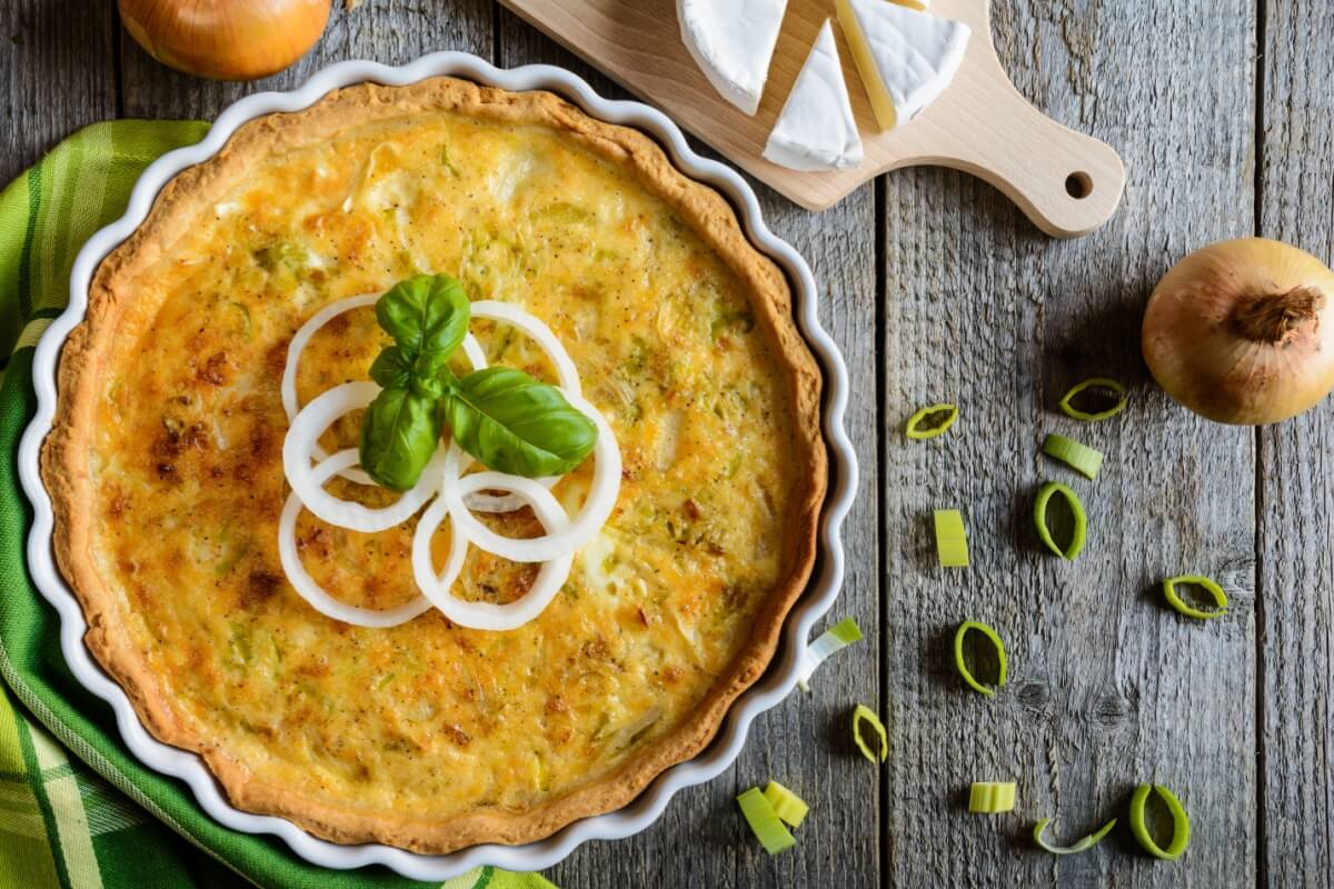 Quiche de alho-poró