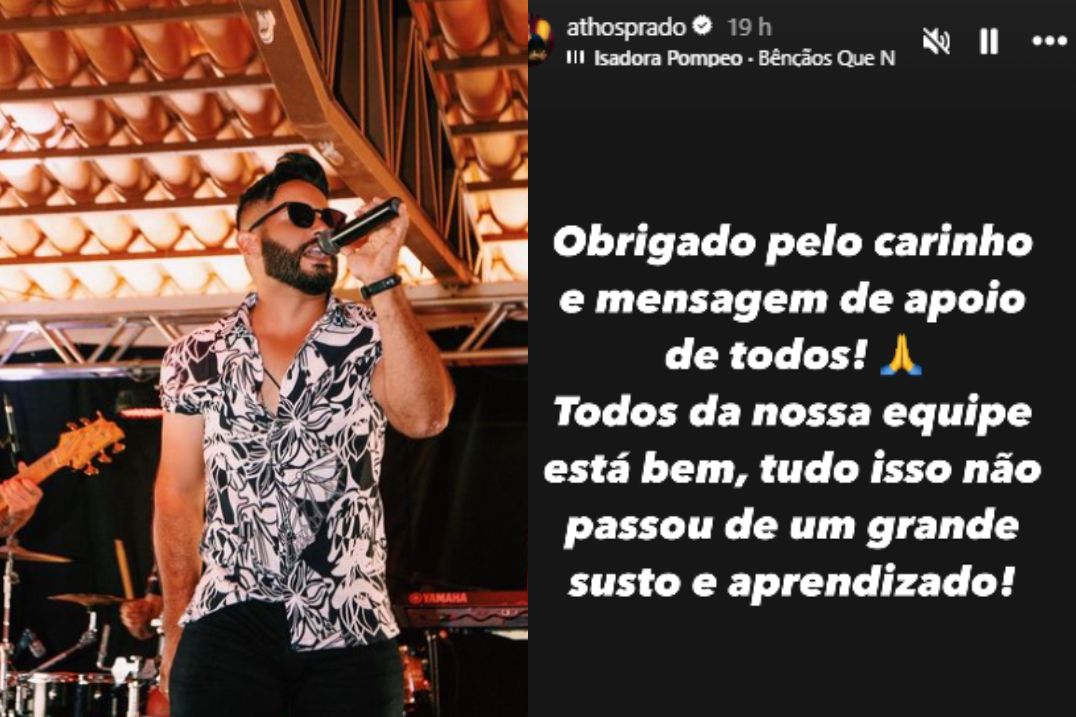 Cantor sertanejo foi atropelado gravemente ao socorrer motociclista em rodovia de Goiás