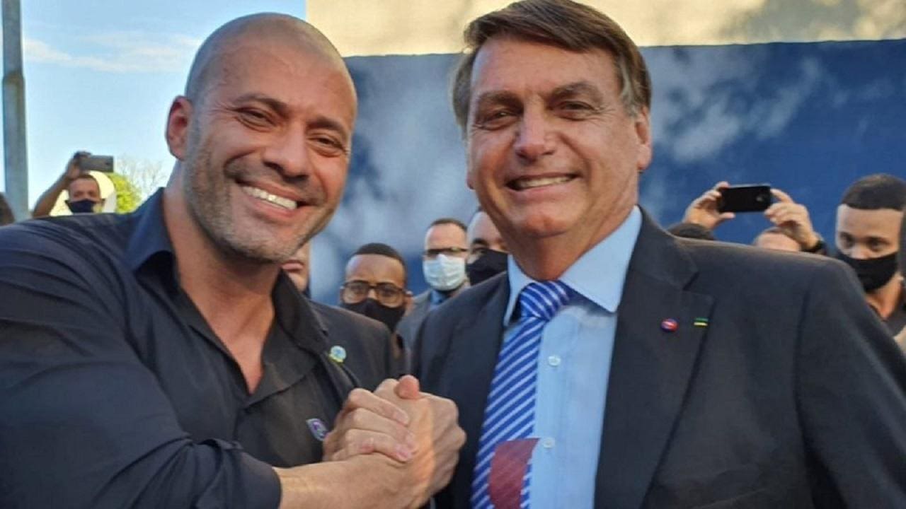 Daniel Silveira e Jair Bolsonaro