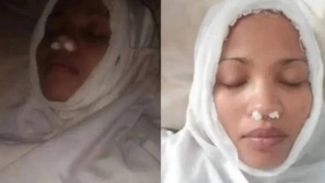 Mulher finge de morta na Indonésia