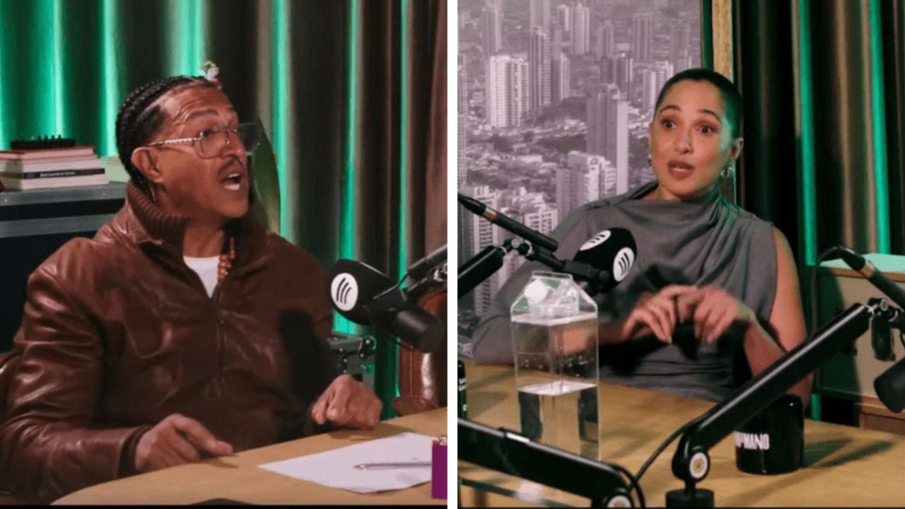 Mano Brown e Camila Pitanga no episódio 'Mano a Mano'