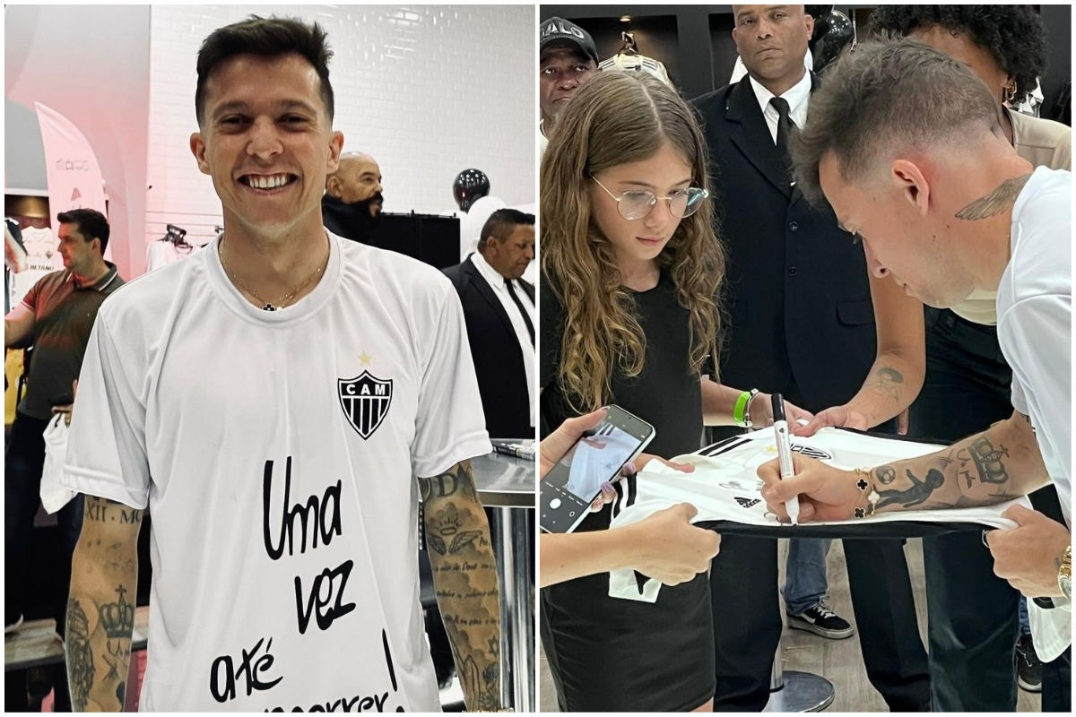 Bernard participou de noite de autógrafos com torcedores 