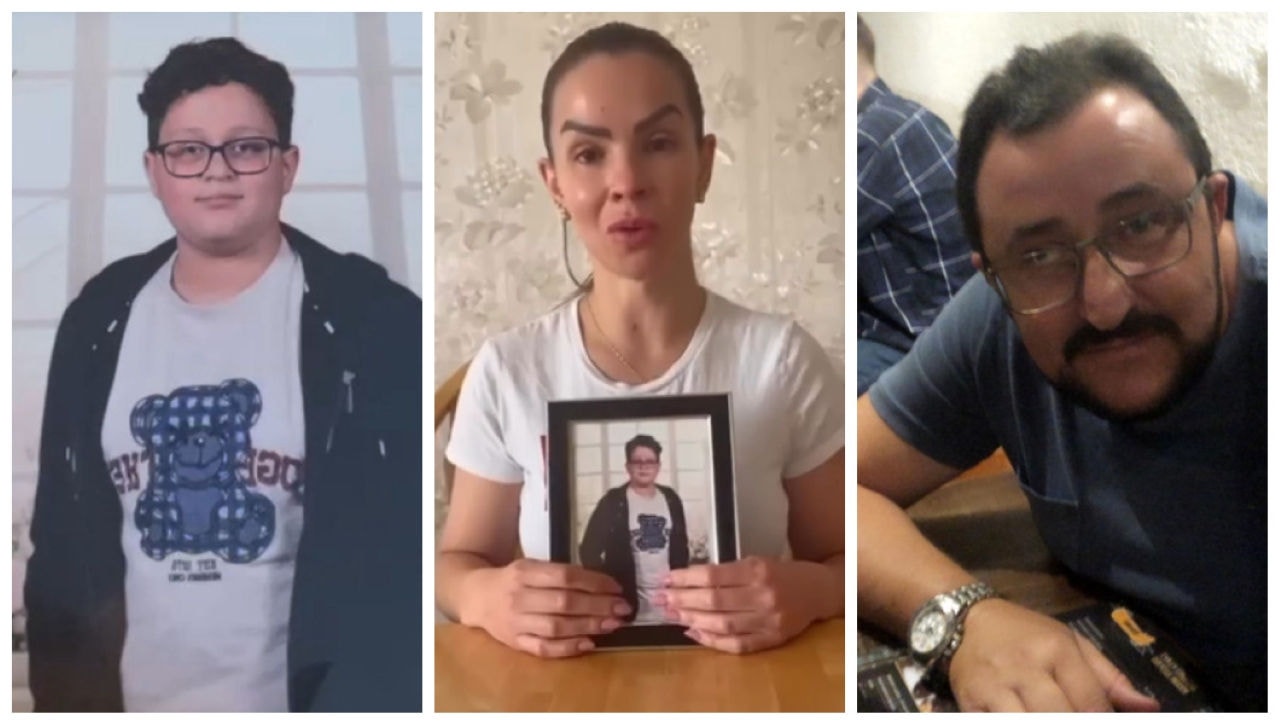 Da esquerda para a direita: Yuri, a mãe Stéfani e o pai Ademir. Garoto foi levado para BH sem a autorização da mãe.