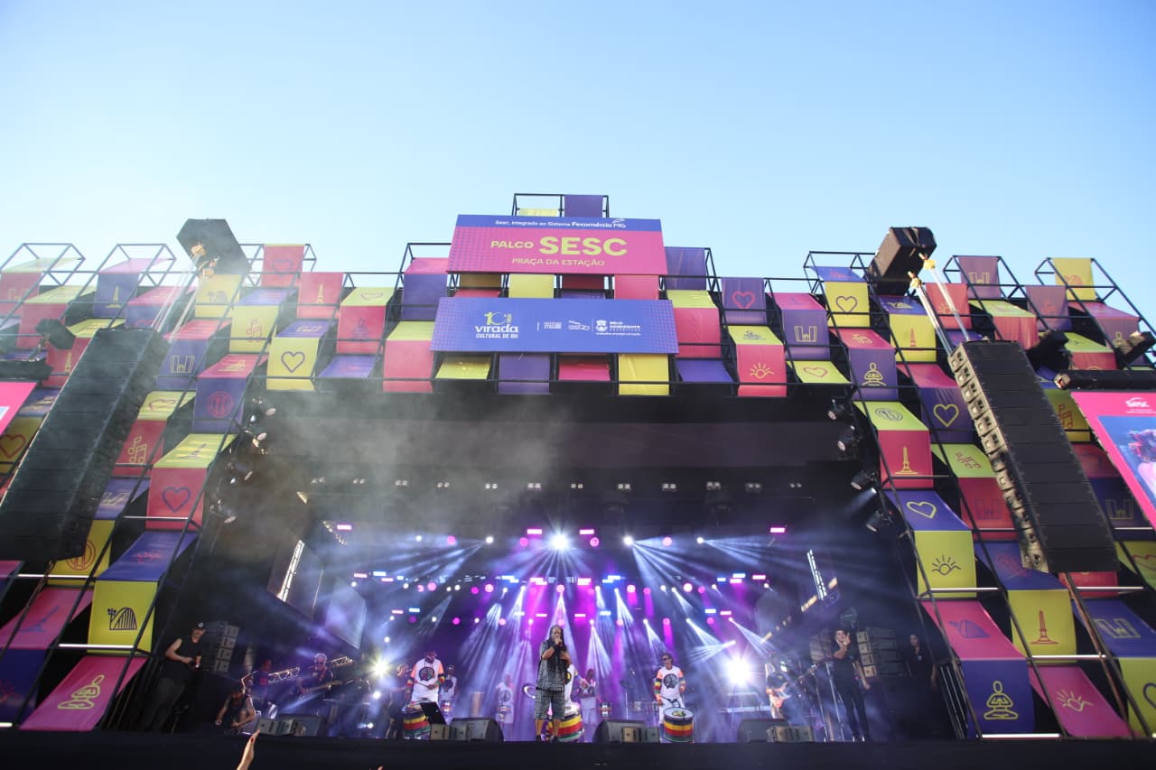 Olodum foi uma das principais atrações da Virada Cultural de Belo Horizonte em 2025