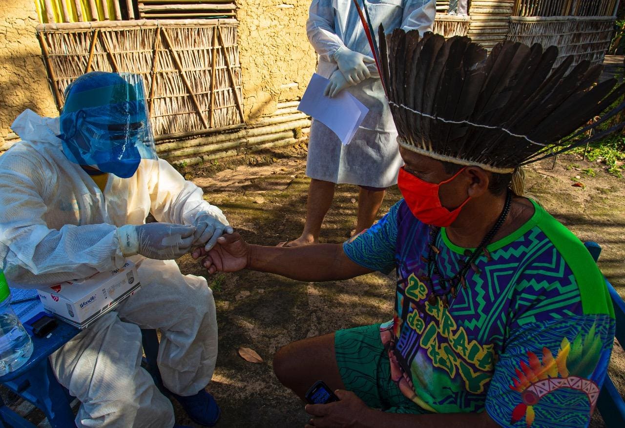 Índio recebe atendimento em meio à pandemia de coronavírus