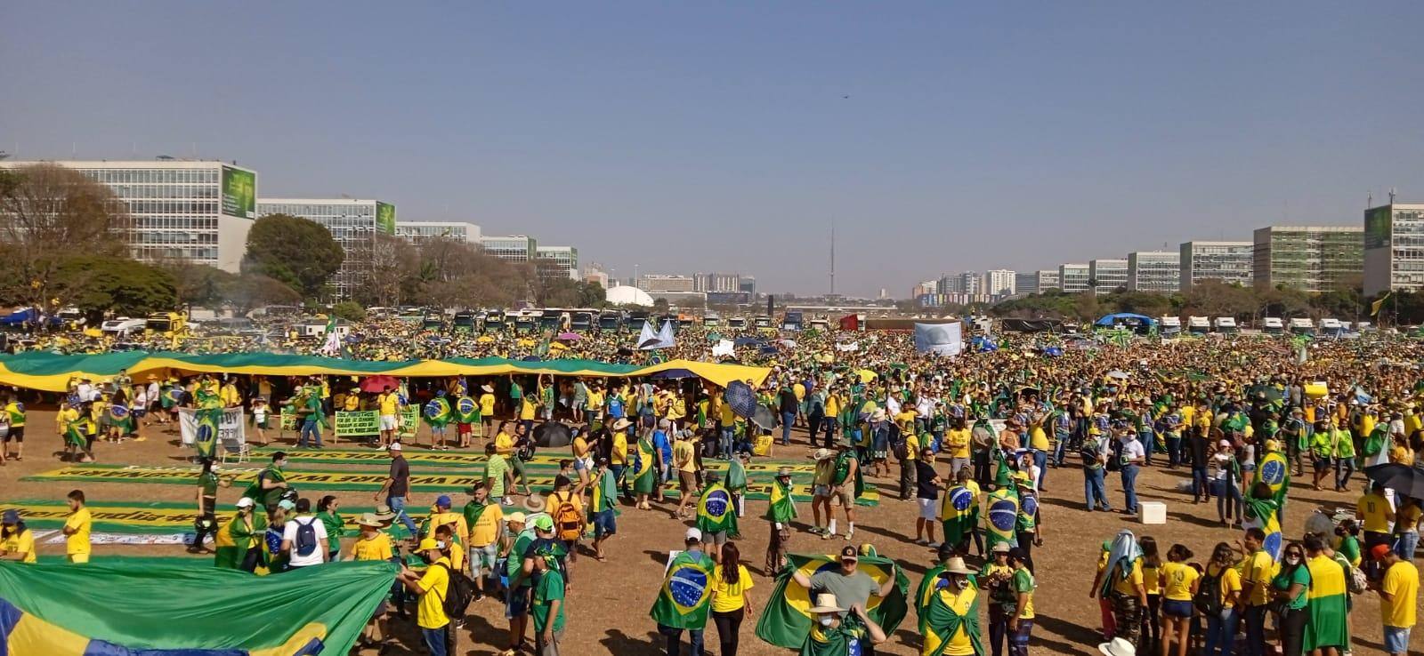 Manifestantes chegaram a Brasília de diversos Estados do Brasil